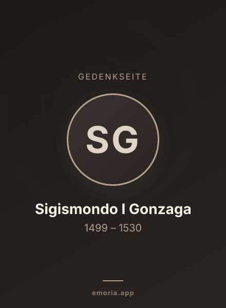 Gedenkportrait von Sigismondo I Gonzaga
