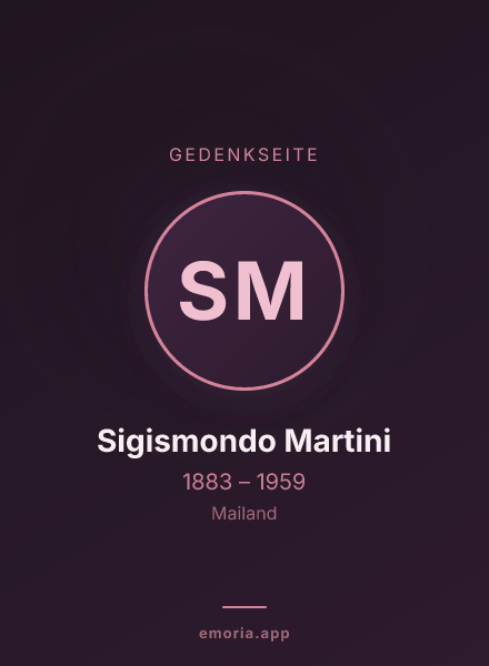 Gedenkportrait von Sigismondo Martini