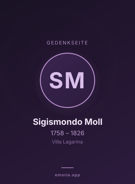 Gedenkportrait von Sigismondo Moll