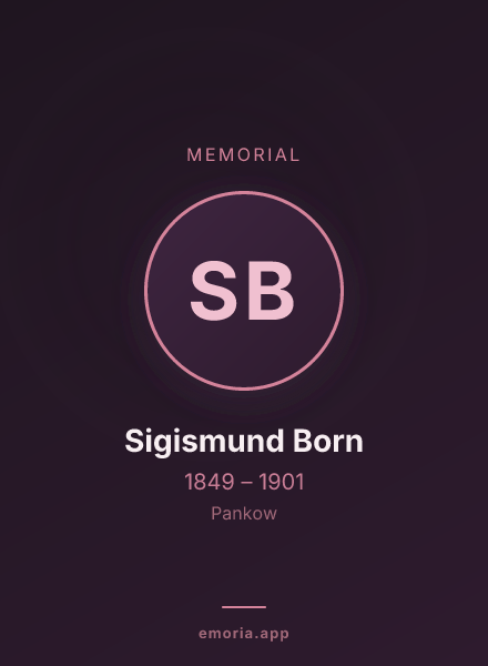Memorial portrait of Sigismund Born
