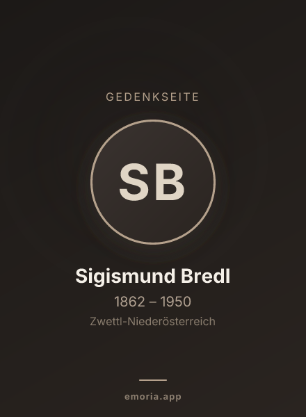 Gedenkportrait von Sigismund Bredl