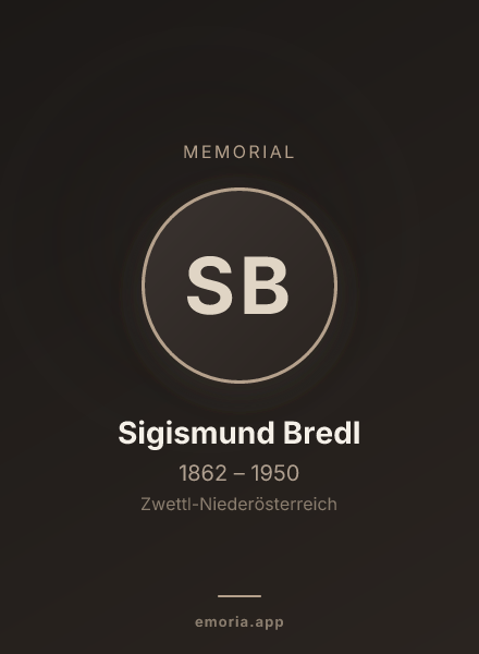 Memorial portrait of Sigismund Bredl
