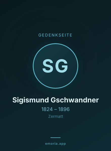 Gedenkportrait von Sigismund Gschwandner