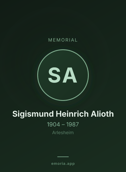 Memorial portrait of Sigismund Heinrich Alioth