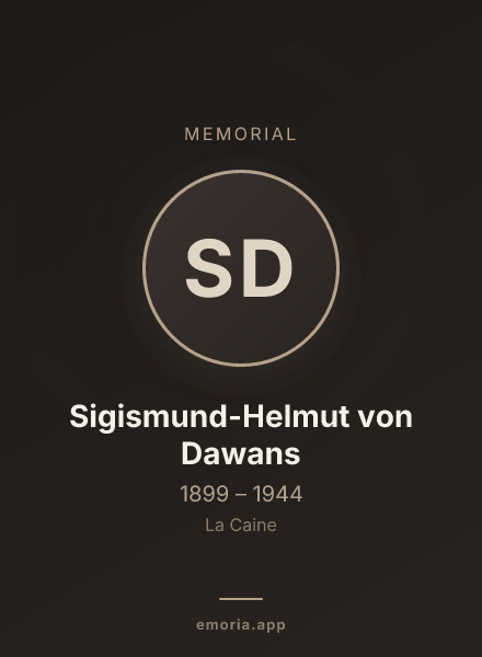 Memorial portrait of Sigismund-Helmut von Dawans