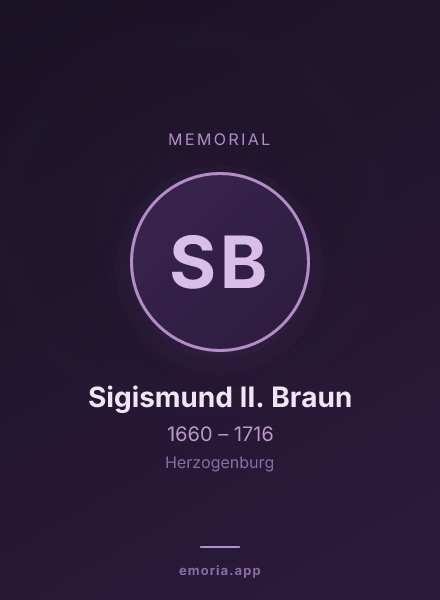 Memorial portrait of Sigismund II. Braun