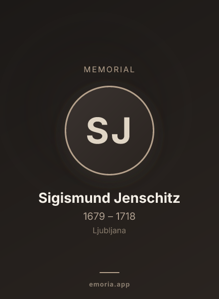 Memorial portrait of Sigismund Jenschitz