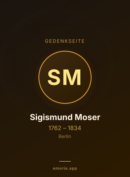 Gedenkportrait von Sigismund Moser