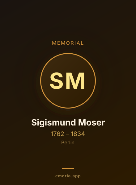 Memorial portrait of Sigismund Moser
