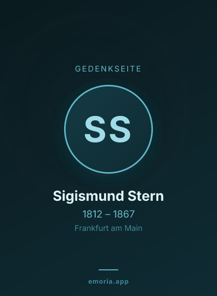 Gedenkportrait von Sigismund Stern