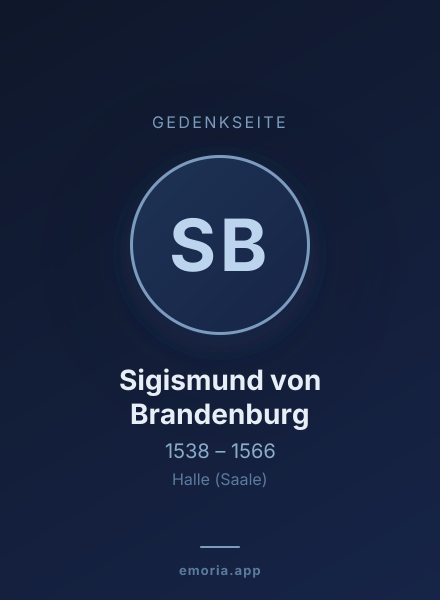 Gedenkportrait von Sigismund von Brandenburg