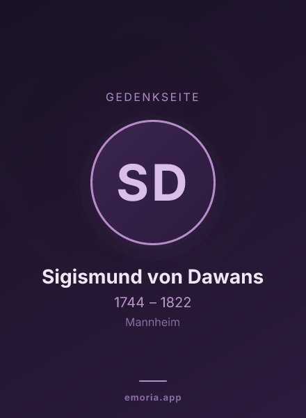 Gedenkportrait von Sigismund von Dawans