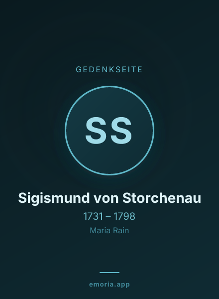 Gedenkportrait von Sigismund von Storchenau