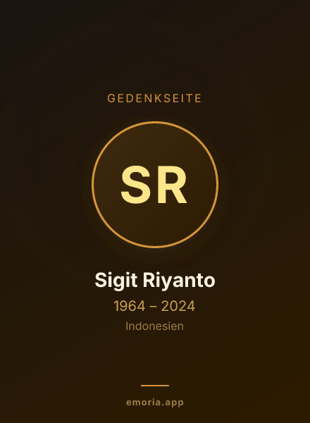 Gedenkportrait von Sigit Riyanto