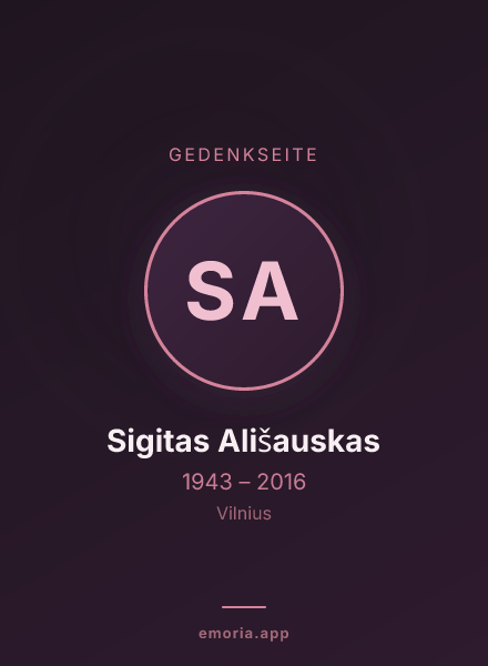 Gedenkportrait von Sigitas Ališauskas