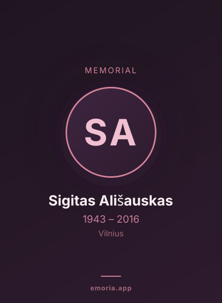 Memorial portrait of Sigitas Ališauskas