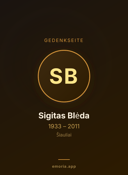 Gedenkportrait von Sigitas Blėda