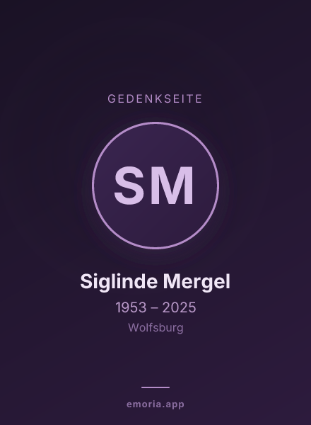 Gedenkportrait von Siglinde Mergel