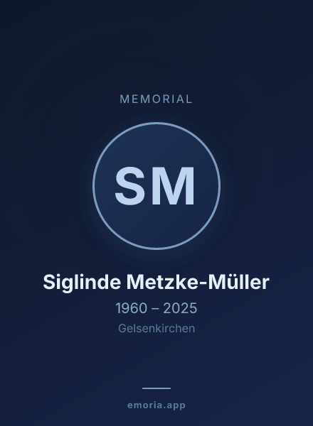Memorial portrait of Siglinde Metzke-Müller