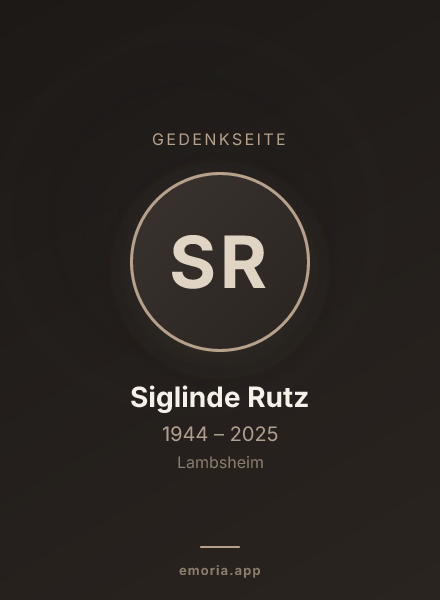 Gedenkportrait von Siglinde Rutz