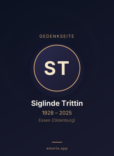 Gedenkportrait von Siglinde Trittin