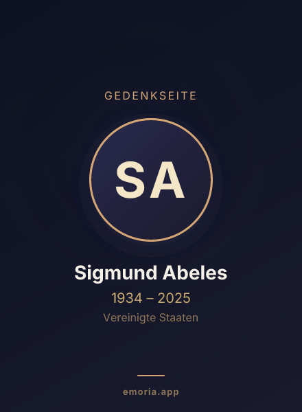 Gedenkportrait von Sigmund Abeles