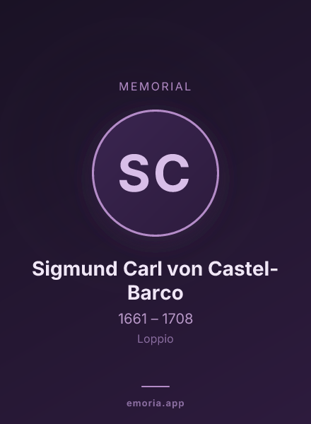 Memorial portrait of Sigmund Carl von Castel-Barco