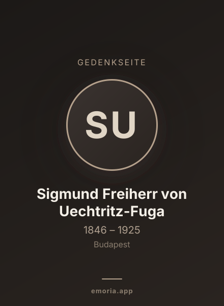Gedenkportrait von Sigmund Freiherr von Uechtritz-Fuga