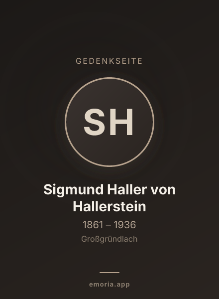 Gedenkportrait von Sigmund Haller von Hallerstein