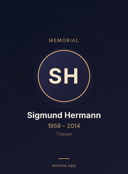 Memorial portrait of Sigmund Hermann