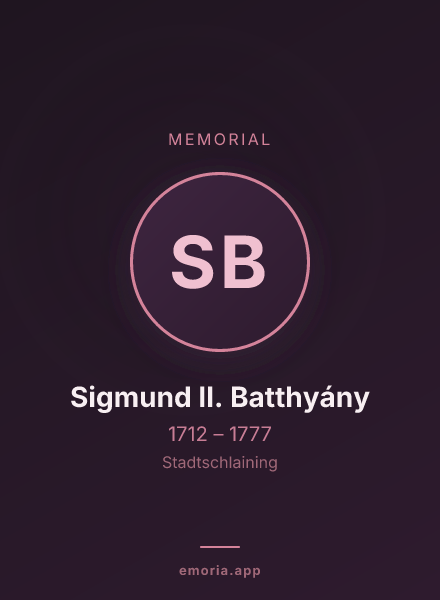 Memorial portrait of Sigmund II. Batthyány