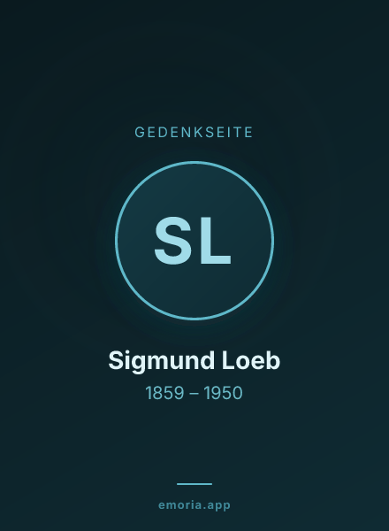 Gedenkportrait von Sigmund Loeb