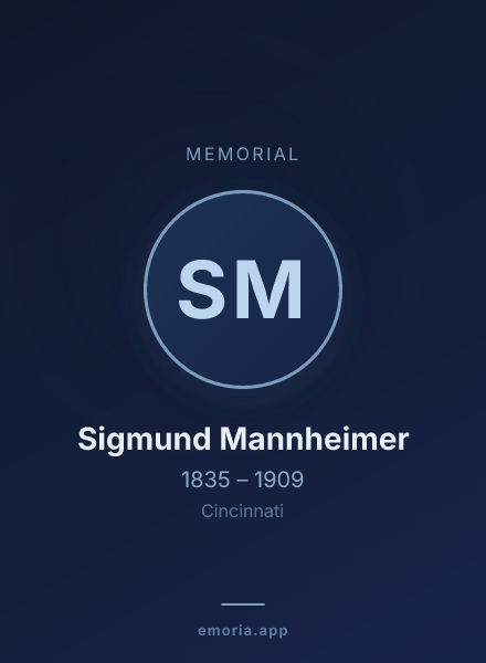Memorial portrait of Sigmund Mannheimer