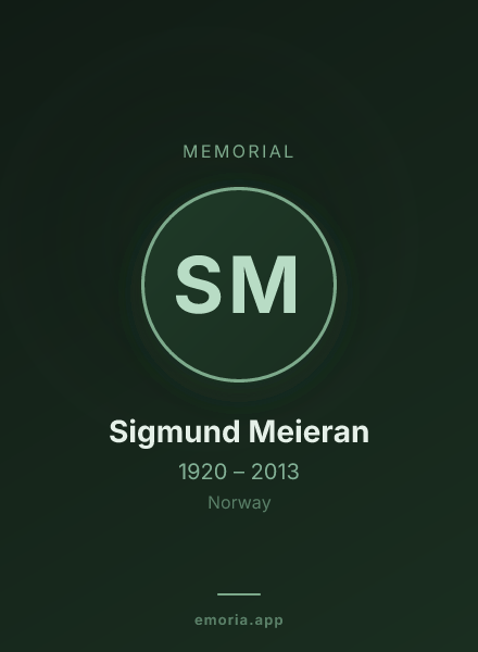 Memorial portrait of Sigmund Meieran