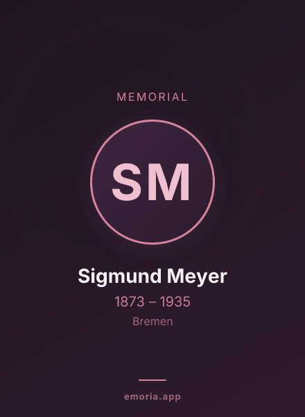 Memorial portrait of Sigmund Meyer