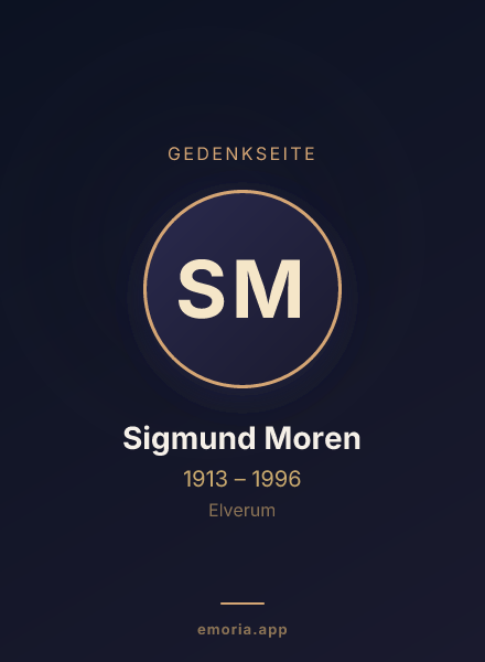 Gedenkportrait von Sigmund Moren