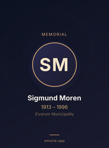 Memorial portrait of Sigmund Moren