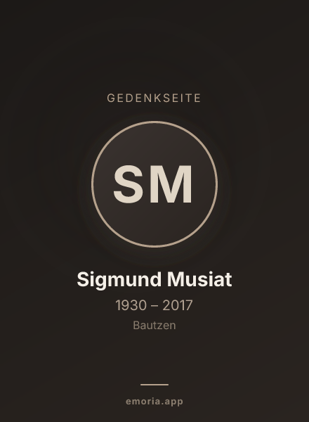 Gedenkportrait von Sigmund Musiat