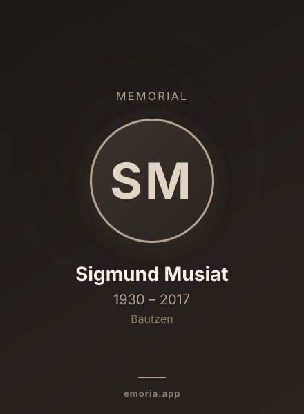 Memorial portrait of Sigmund Musiat