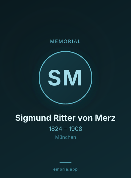 Memorial portrait of Sigmund Ritter von Merz