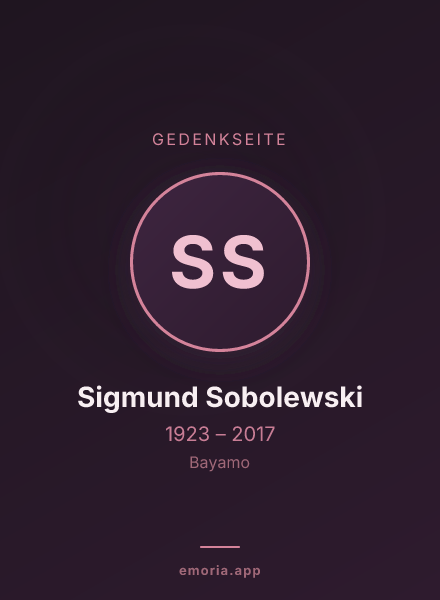 Gedenkportrait von Sigmund Sobolewski
