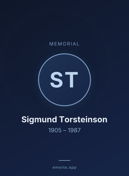Memorial portrait of Sigmund Torsteinson