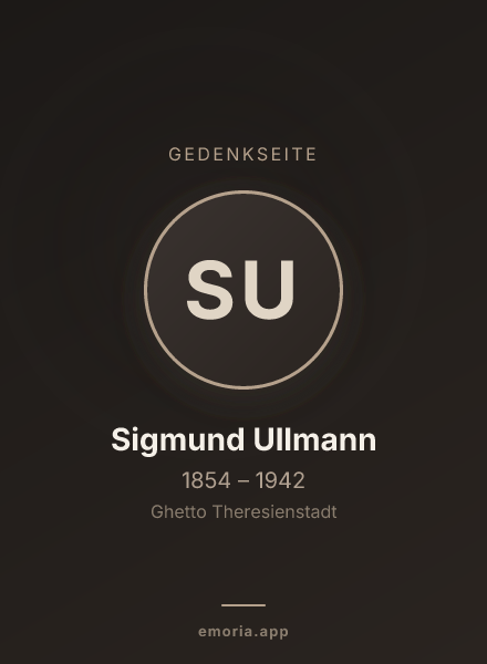 Gedenkportrait von Sigmund Ullmann