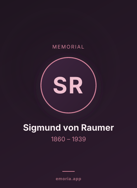 Memorial portrait of Sigmund von Raumer