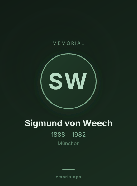 Memorial portrait of Sigmund von Weech