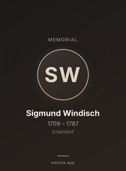 Memorial portrait of Sigmund Windisch
