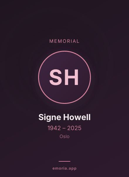 Memorial portrait of Signe Howell