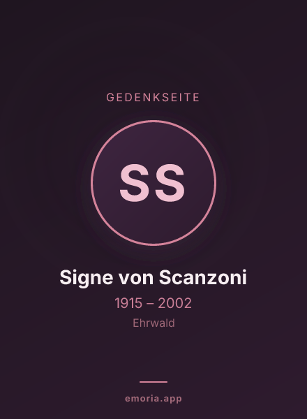Gedenkportrait von Signe von Scanzoni
