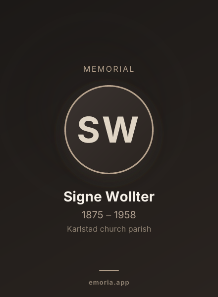 Memorial portrait of Signe Wollter