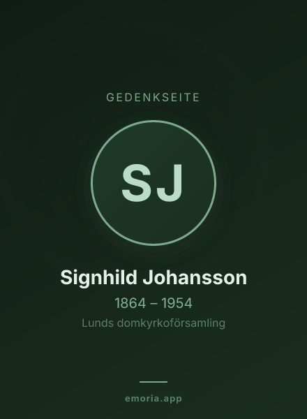 Gedenkportrait von Signhild Johansson